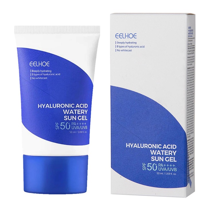 Gel de protectie solara hialuronic, 50ml, set de 1-5 bucati, SPF 50+