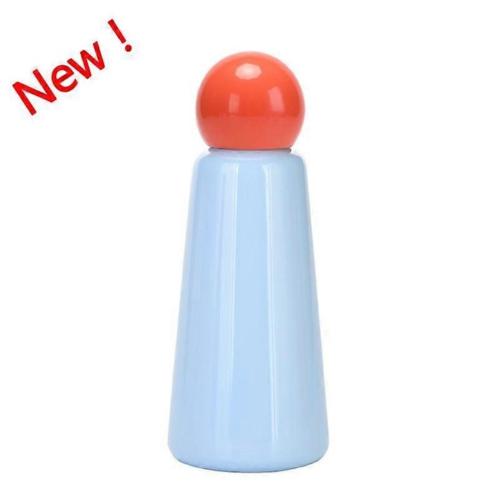 Термос от неръждаема стомана, 500 мл, двойна стена, преносим, оранжев и син