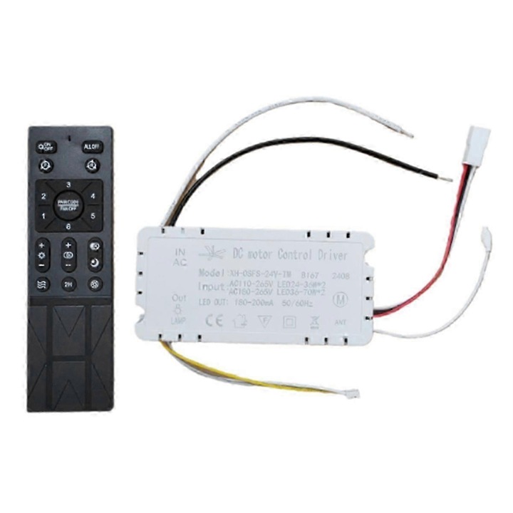 Mennyezeti ventilátor távirányító, 6 sebességfokozat, változtatható vezérlés, AC 110V-265V