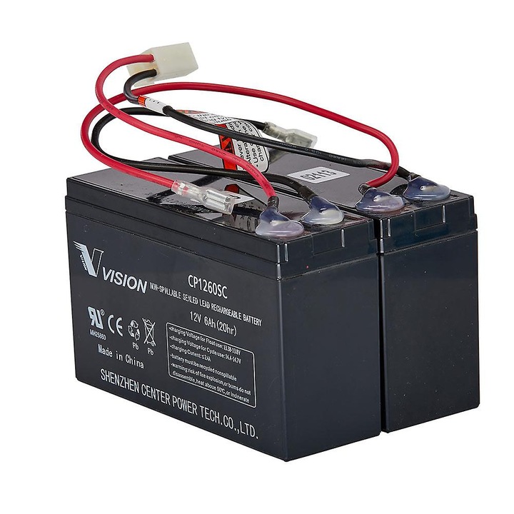 Baterie de schimb pentru Razor Power Core E100, 2 x 12V/5Ah, Vision, 3 gauri/2 pini