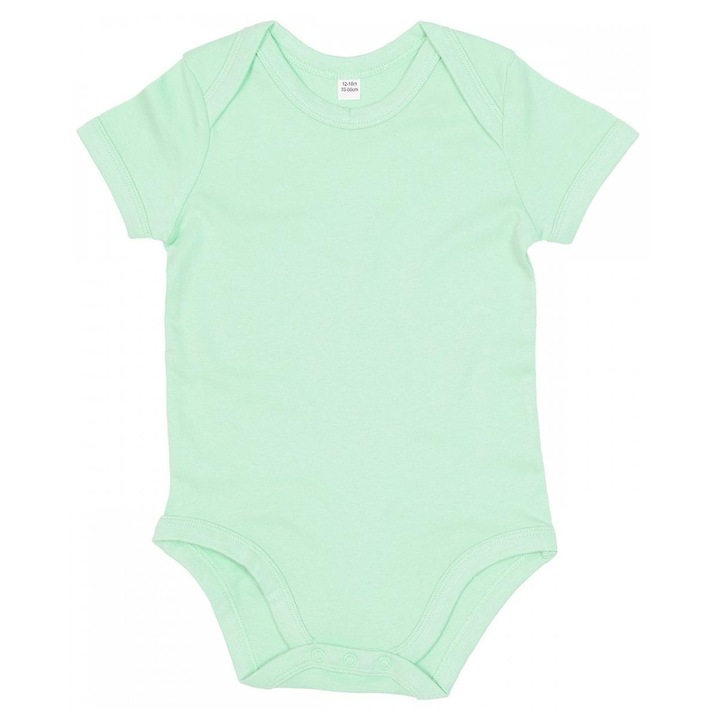 Бебешки бодита Babybugz, 100% памук, къс ръкав, зелени, органични
