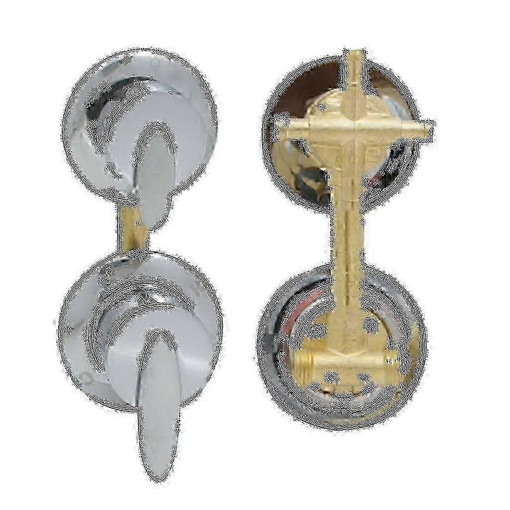 Baterie sanitara, 4 cai, material din alama, capace din aliaj de zinc, 10cm, set