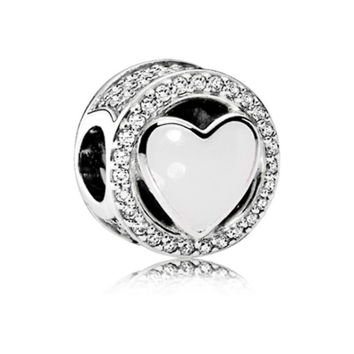 Pandantiv din argint 925, zircon, forma neregulata, 1x5cm