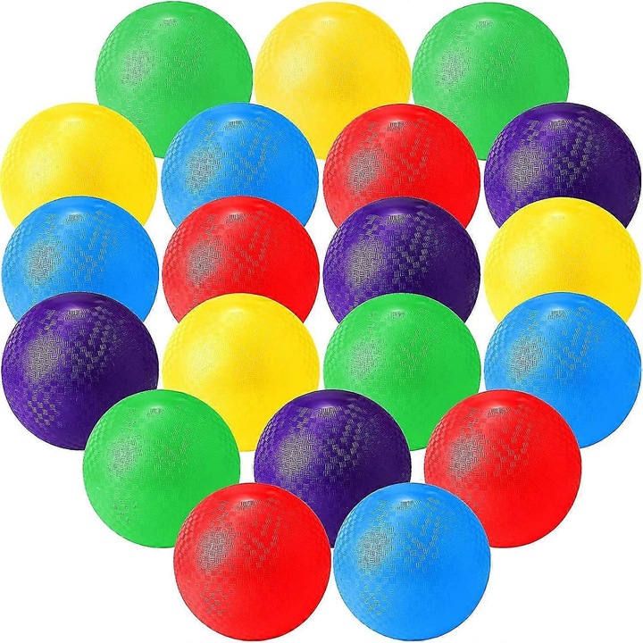 Комплект от 20 текстурирани топки за игра, 6 инча, многоцветни