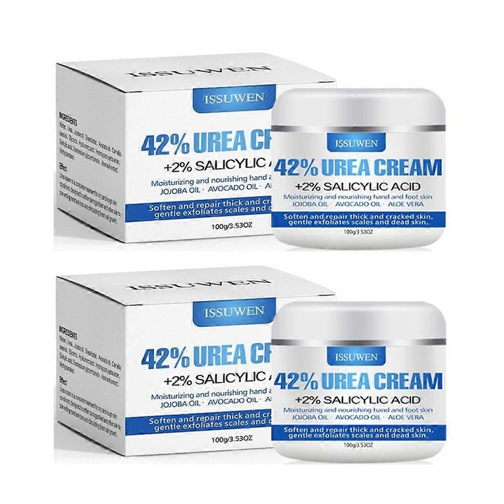 Hidratáló krém kézre és lábra, ISSUWEN, 100g, 4x4x14cm, 2 darabos szett