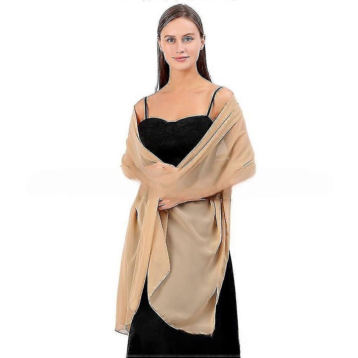 Női sál, piros, 200x70cm, poliészterből, alkalmi alkalmakra, szett