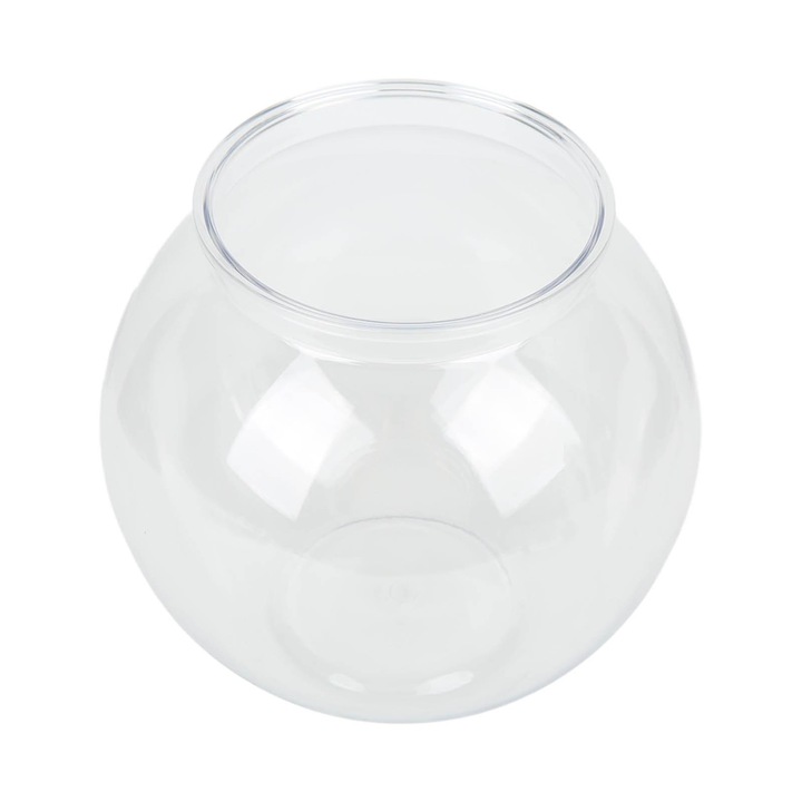 Bol de peste rotund din plastic, dimensiune S, 10.5x16.2cm, decorativ pentru birou sau rafturi