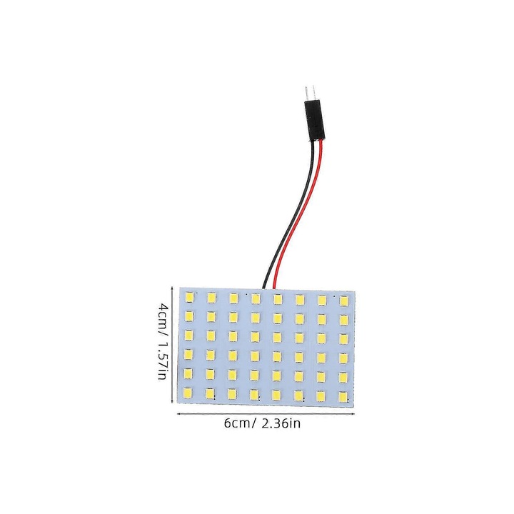 Lampa LED panel, 48 LED, alb, 6x4x0.3cm, set