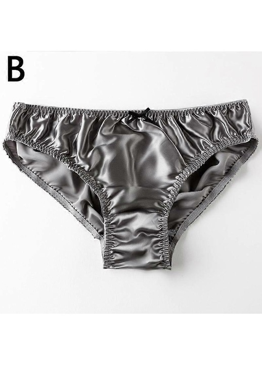 Дамски бикини, сиви, полиестер-памук, L INTL