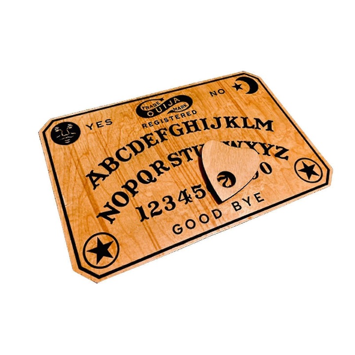 Fa Ouija tábla, 60x9cm, táblával együtt, dekoratív partikra, Halloweenre