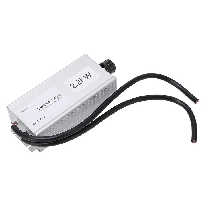 Regulator de viteza 3 faze pentru motor AC, 2.2KW, 380V, din aliaj de aluminiu