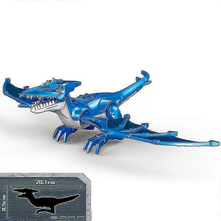 Фигурка за конструиране T-rex Кетцалкоатлус Спинозавър, 3+ години, унисекс, пластмаса, син