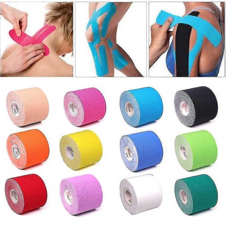 Kinesio sport tape, 5 méretű készlet, sokszínű, 5m