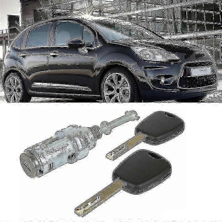 Бутон за заключване на предна лява врата Citroen C2 C3 2002-2010 с 2 ключа