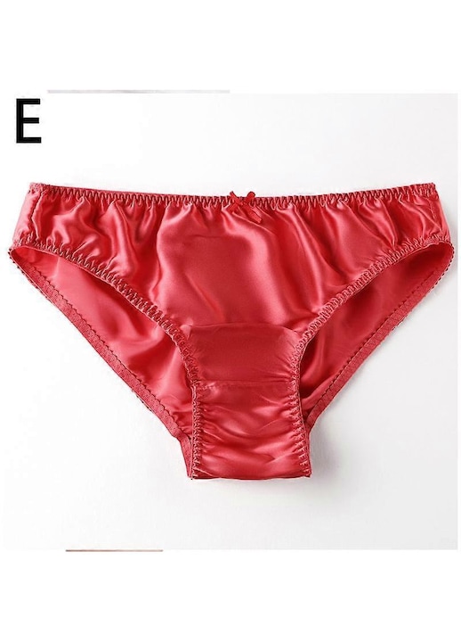 Дамски бикини, оранжеви, копринени