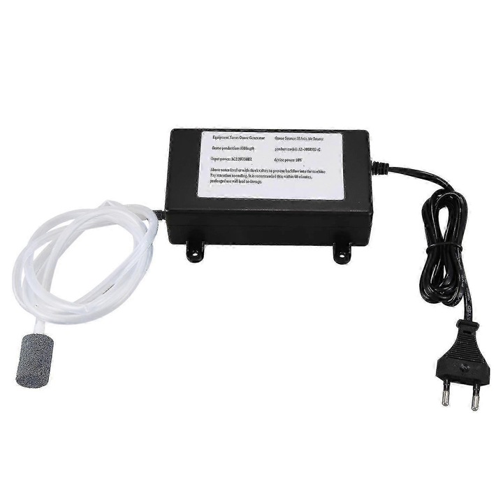 Generator ozon 1000mg, purificator apa si aer, negru, 10W