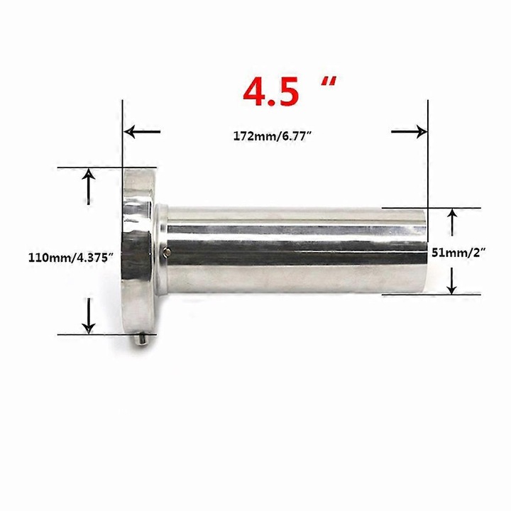 Univerzális rozsdamentes acél kipufogó, 110 mm, krómozott
