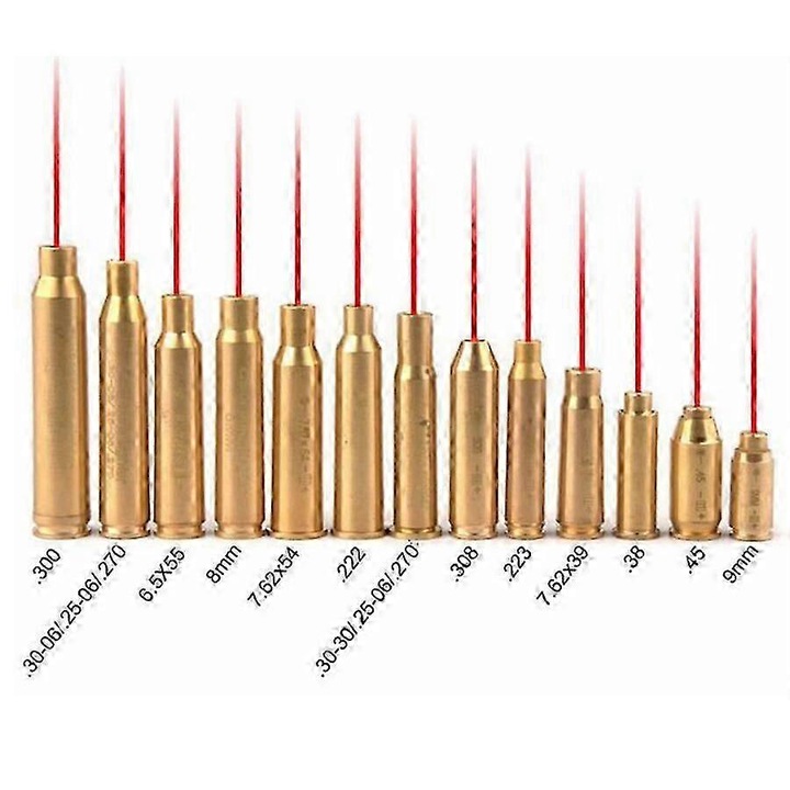 Dispozitiv de aliniere cu laser rosu, instrument de aliniere, 6.5x55cm, distanta de tintire 15-100 yards