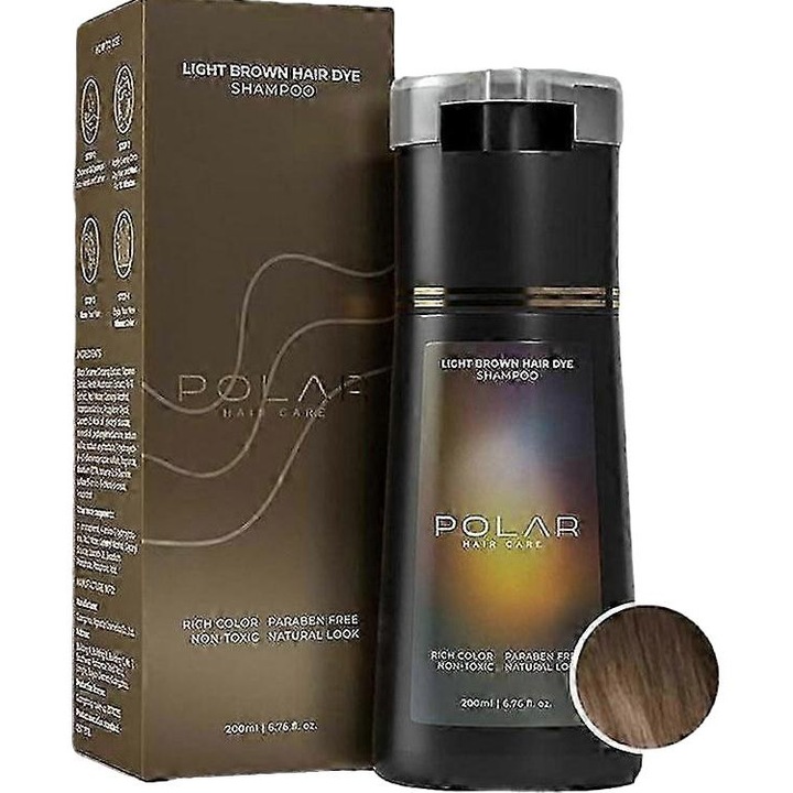 Sampon de par colorant, 200ml, pentru barbati si femei, light brown