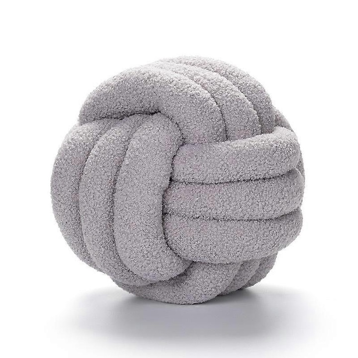 Perna in forma de minge impletita, 35cm, gri