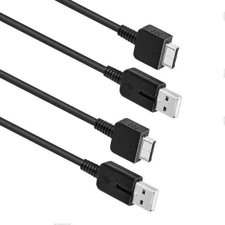 2 db-os USB töltő- és adatkábel PS Vita 1000 konzolhoz, 1,2 m, PS Vitával kompatibilis