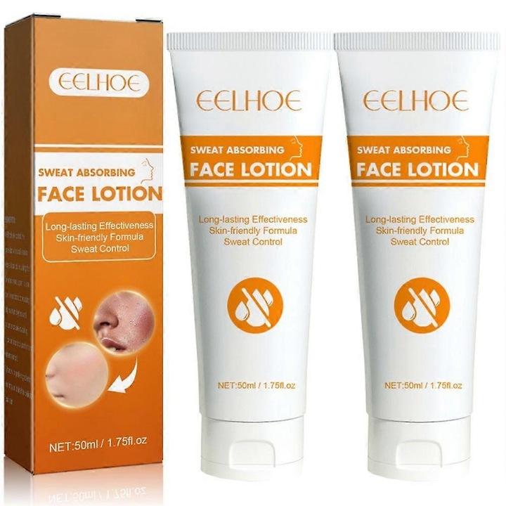 Lotion absorbanta de transpiratie pentru fata, 50ml, set de 2 bucati, fara ulei, 4x4x13.3cm