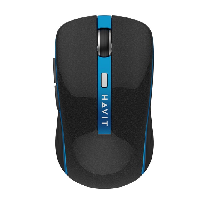 Mouse Wireless Mouse (MS951GT) 2.4GHz, 1000/1200/1600 DPI, AA Battery Black / Blue Negru, Albastru