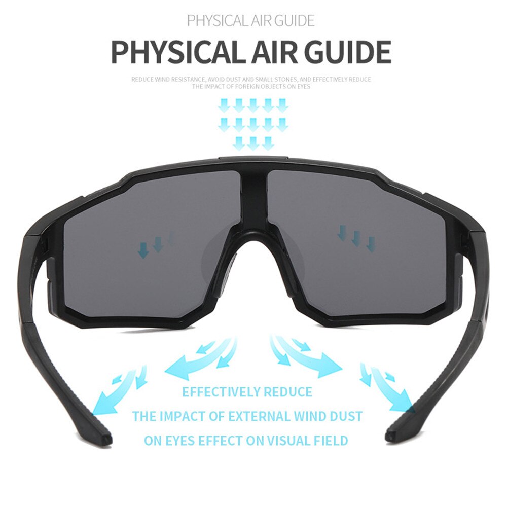 Bike Glasses (9337) - for Cycling, Sport Outdoor Activities, with UV Protection, PC Frame, Unisex