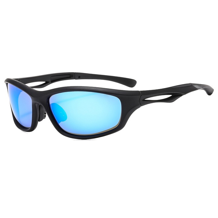 Ochelari sport Bike Glasses (9309) for Cycling and Sport Outdoor Activities, Polarized, PC Frame, Unisex Black / Blue Negru, Albastru