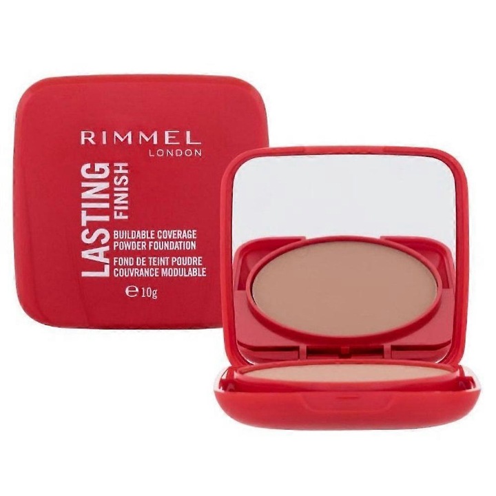 Fond de ten pudra Rimmel Lasting Finish, 10g, nuanta 009 Honey, rezistent la transpiratie, controlul stralucirii