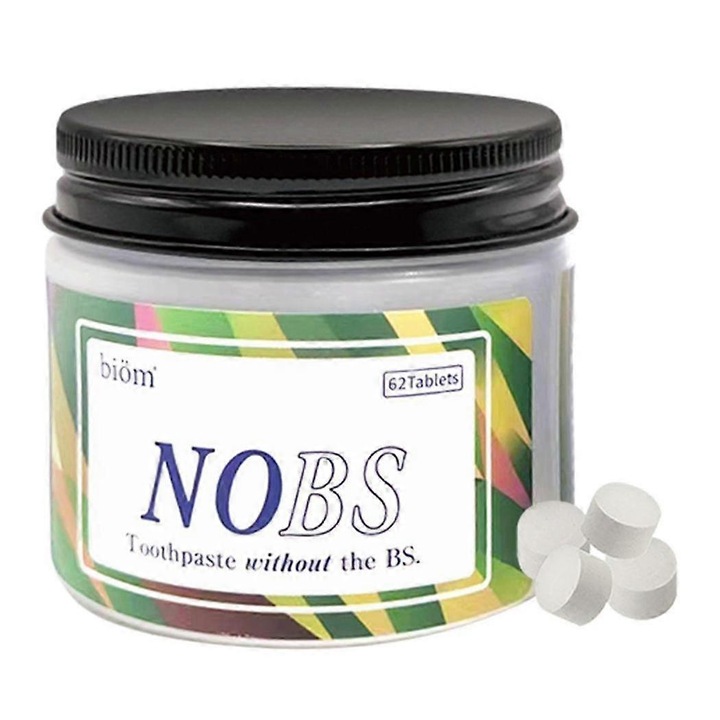 Rágótabletta fogkrém, 62 darab, természetes, fluormentes, szájápoláshoz