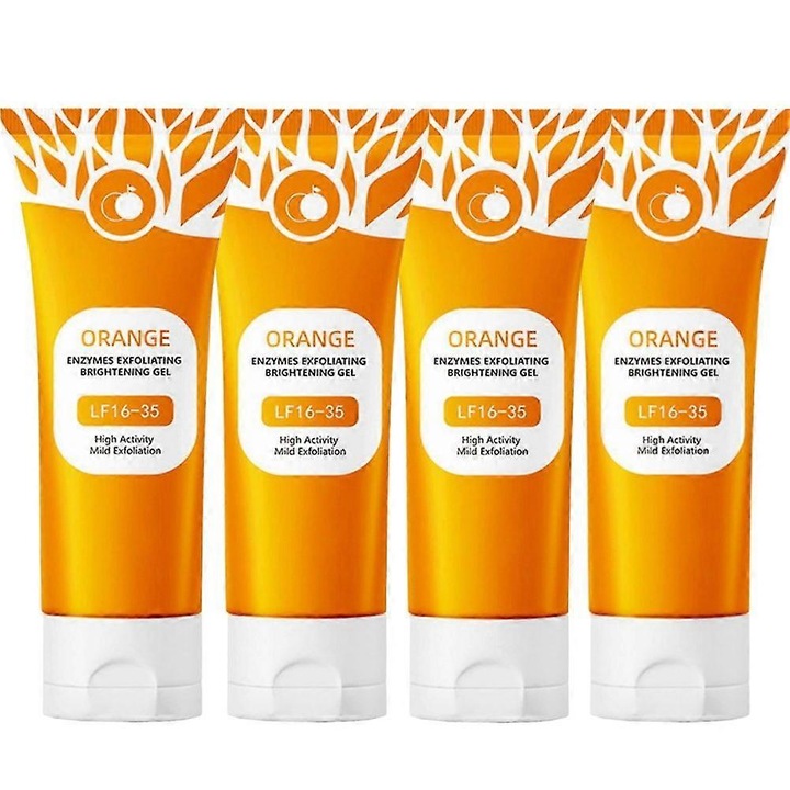 Gel exfoliant, 50g, textura gel, curata si lumineaza pielea, set de 4 piese