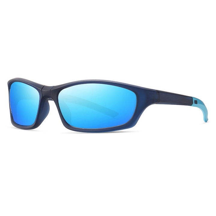 Bike Glasses (24101) - for Cycling and Sport Outdoor Activities, Polarized, Unisex - Blue / Light Bl