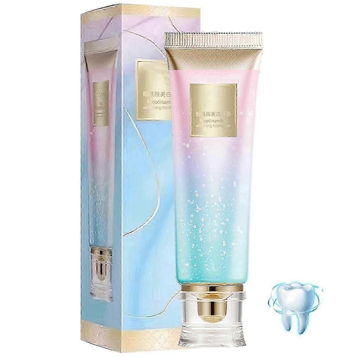 Niacinamid Dazzle White fogkrém, 100g, hatékony tisztítás, folteltávolítás, fogfehérítés