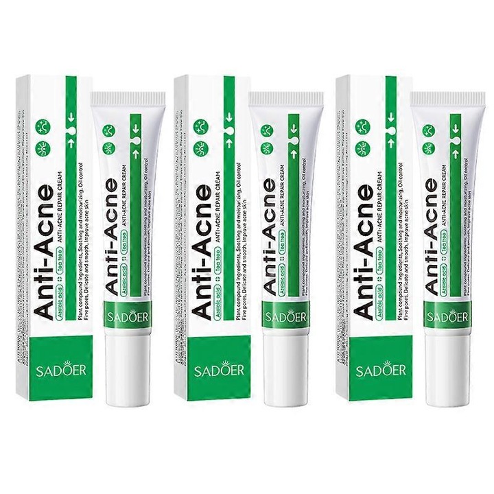 Pattanás elleni krém, bőrjavító, 3 darab, 20g, természetes összetevők, minden bőrtípusra