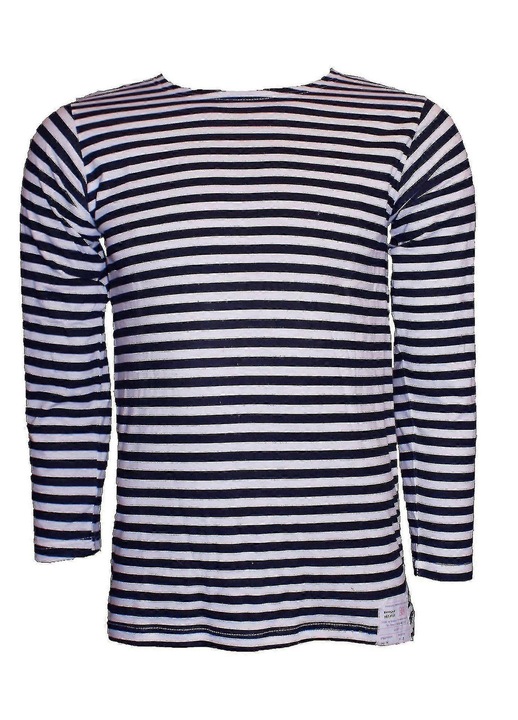 Bluza barbati Telnyashka Sailors Navy, alb cu dungi verzi, Bleumarin