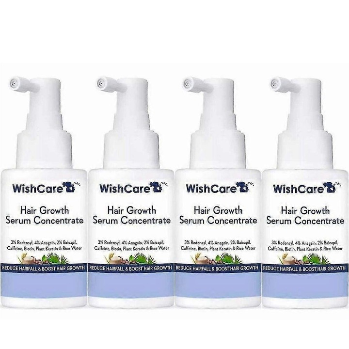 Serum de Crestere a Parului, 4 bucati, Redensyl, Biotina, Culoare transparenta