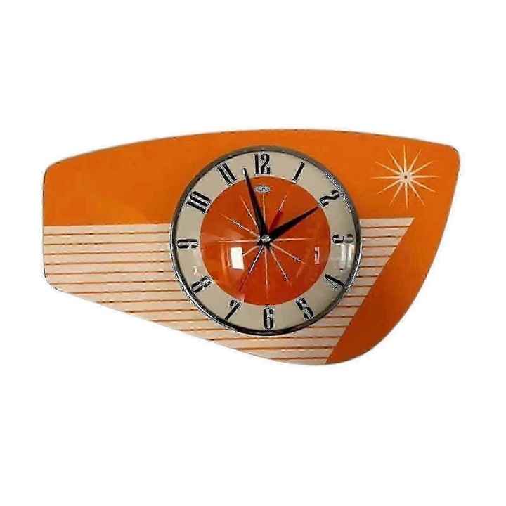 Dekoratív óra, geometrikus minta, csendes működés, 30x30cm