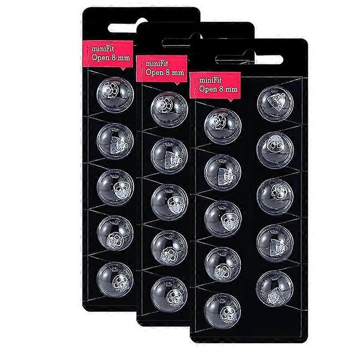Cupole pentru aparate auditive, 8mm, set 3 bucati, plastic