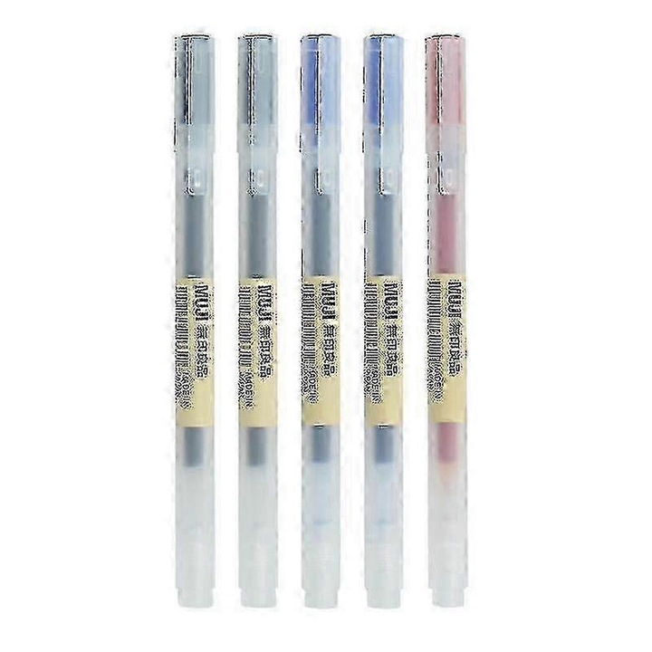 Комплект от 5 гел химикалки MUJI 0.38 мм/0.5 мм, червени