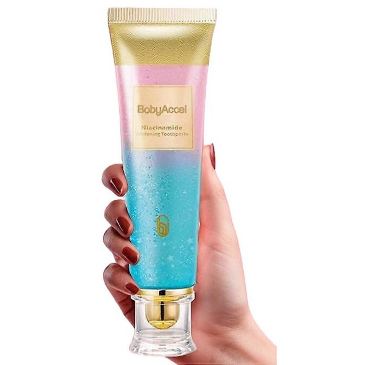 Fehérítő fogkrém, Bodyaccel, niacinamiddal, 100g