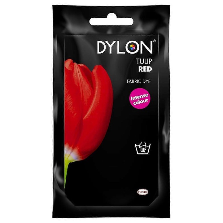 Боя за текстил Dylon 50 г, червено лале, за малки предмети