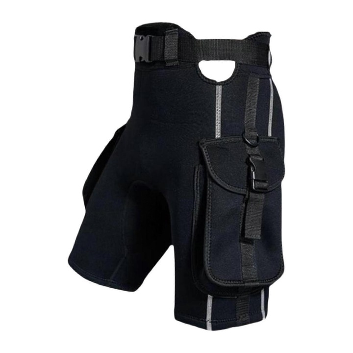 Férfi neoprén búvárnadrág, 73-83cm derék, 45.5cm hossz, fekete