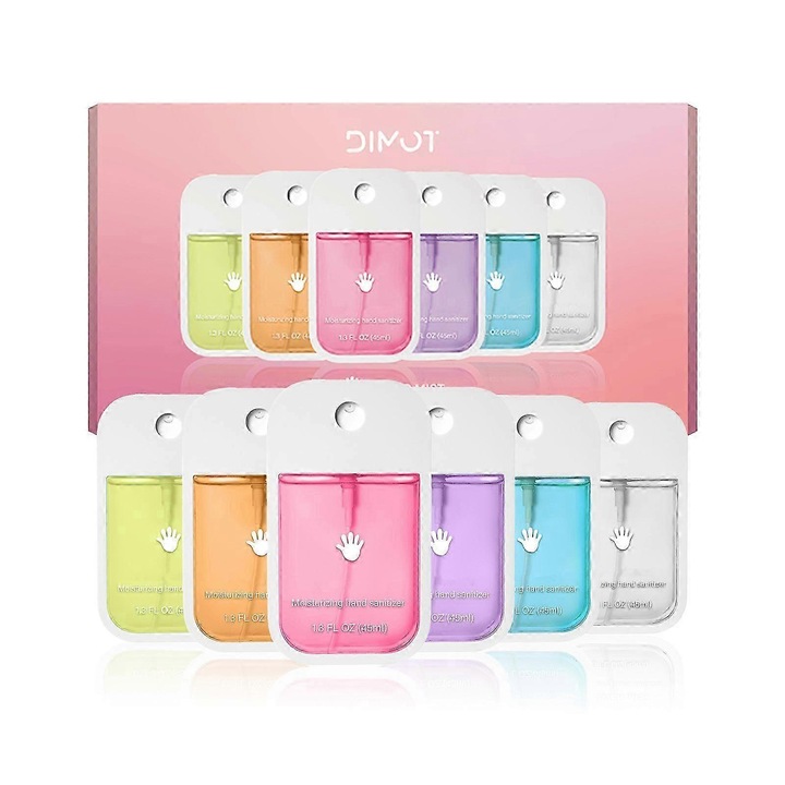 Spray igienizant pentru maini, 6 arome, 45 ml, fara alcool, portabil