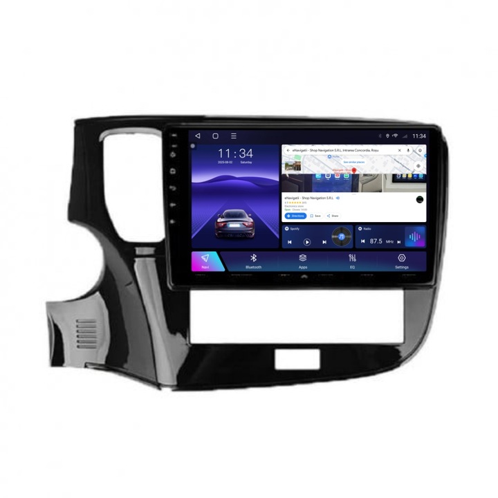 Navigatie Mitsubishi Outlander III (2019-2021) cu Android, 6GB RAM, 128GB ROM, Ecran QLED 10" Touchscreen, CarPlay Wireless, DSP