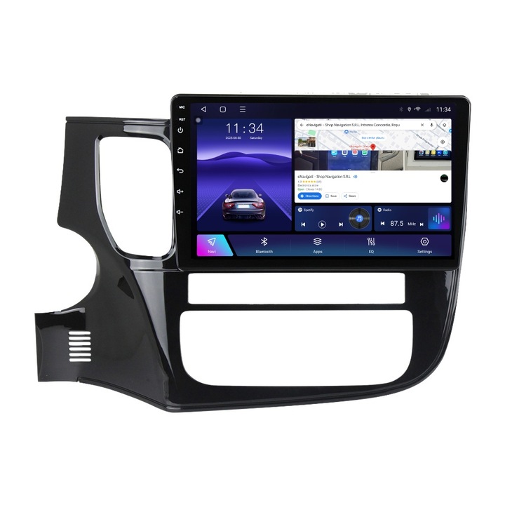Navigatie Mitsubishi Outlander III (2012-2019) cu Android, 8GB RAM, 128GB ROM, Ecran QLED 10" Touchscreen, CarPlay Wireless, DSP Pro