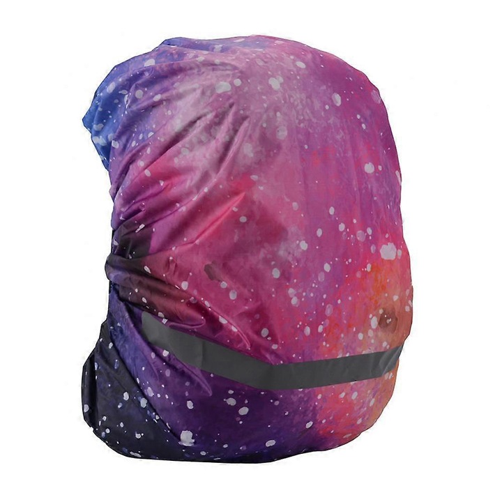 Vízálló iskolai hátizsák védelemmel, Oxford anyag, M méret, többszínű, 30-40 literes űrtartalom