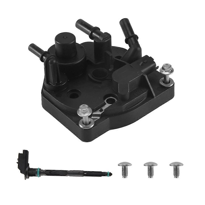 Üzemanyagszűrő fedél, középső csővel, Berlingo, C3, C4, C5, 207, 208, 3008, 2008-2015 modellekhez, fekete, műanyag