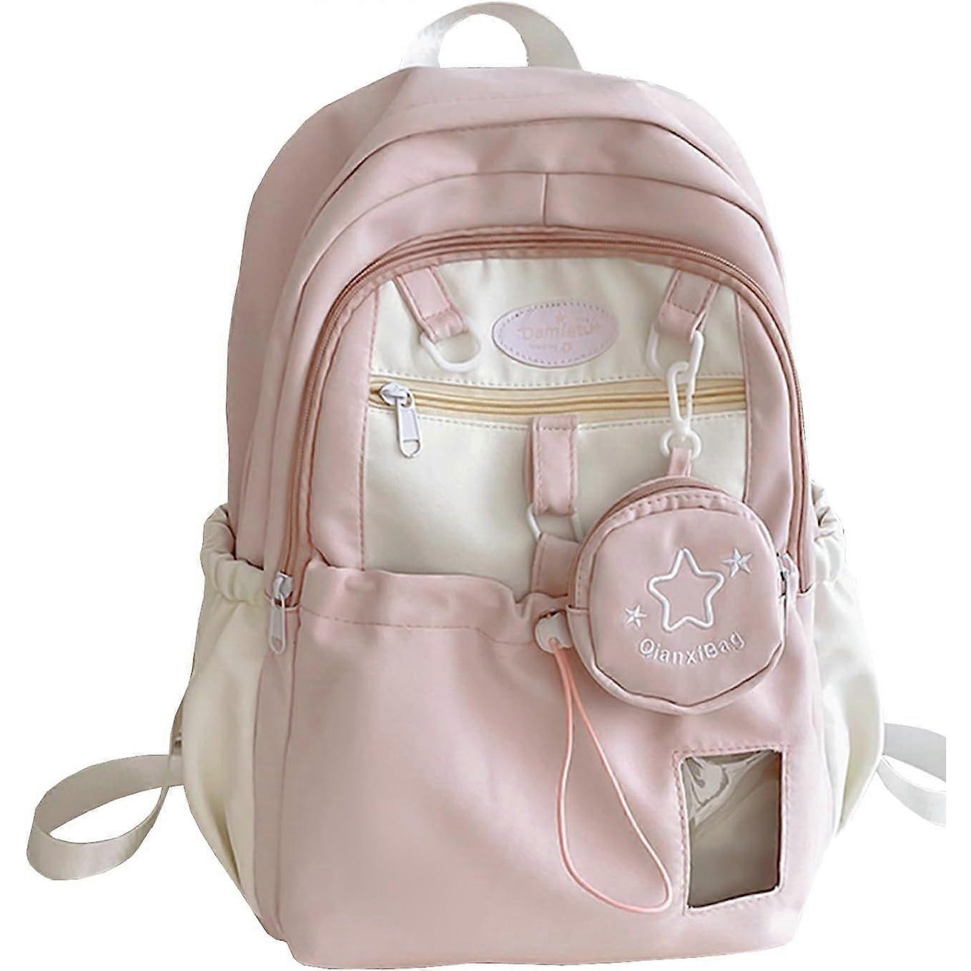 Rucsac laptop, nailon, roz, 16.9x5.5x11.8 inch