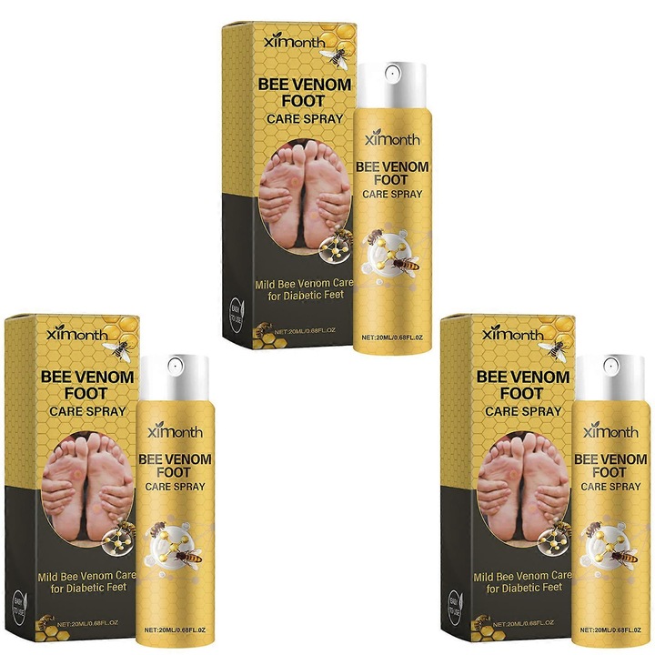 Spray pentru vindecarea picioarelor, Ximonth, 20ml, tratament antifungic pentru calcaie crapate, set de 3 bucati